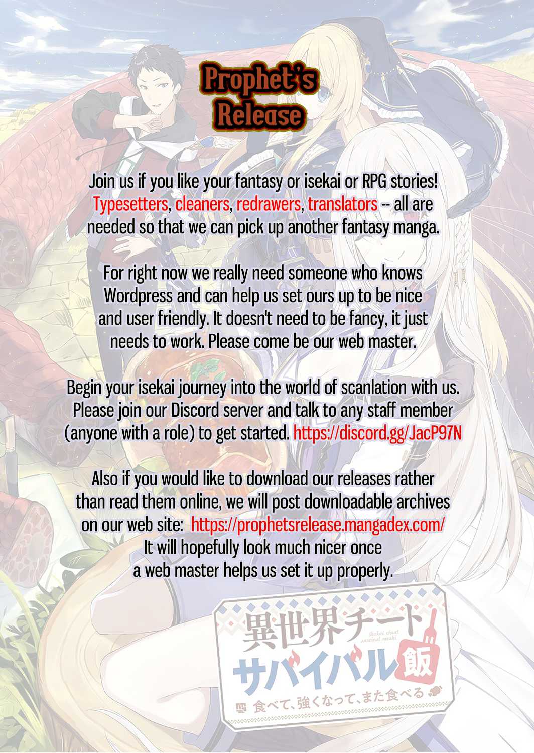Isekai Cheat Survival Meshi Chapter 2 page 1 - Chapter 2: Clara