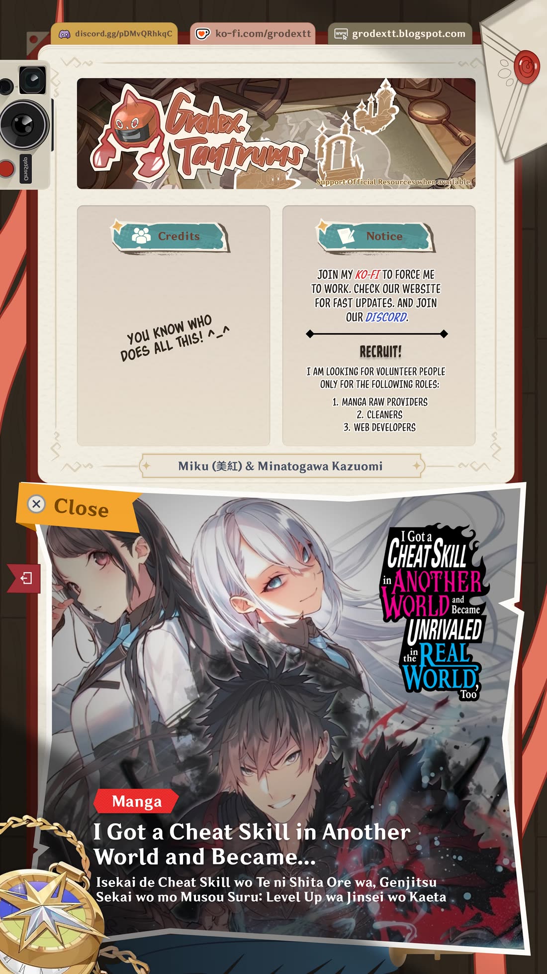 Isekai de Cheat Skill wo te ni Shita ore wa, Genjitsu Sekai wo mo Musou Suru ~Level Up wa Jinsei wo Kaeta~ Chapter 37.1 page 1 - Chapter 37.1