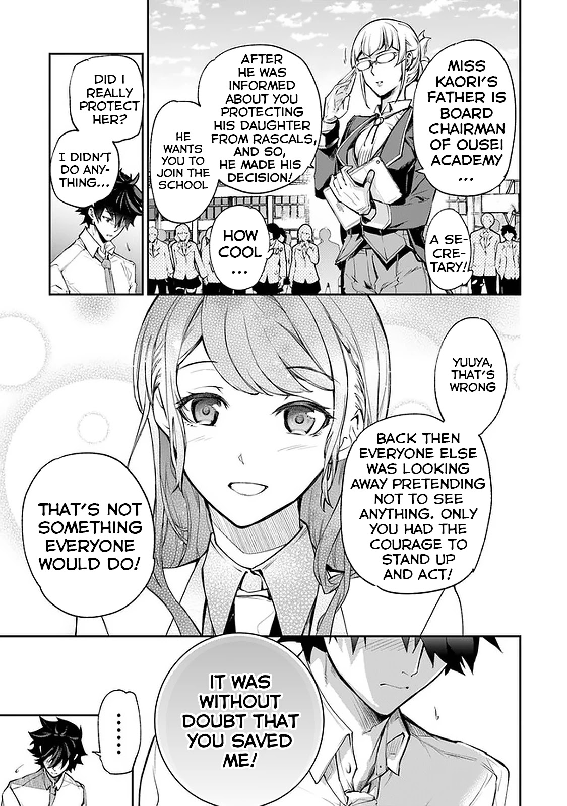 Isekai de Cheat Skill wo te ni Shita ore wa, Genjitsu Sekai wo mo Musou Suru ~Level Up wa Jinsei wo Kaeta~ Chapter 6 page 27 - Chapter 6: Ousai Academy