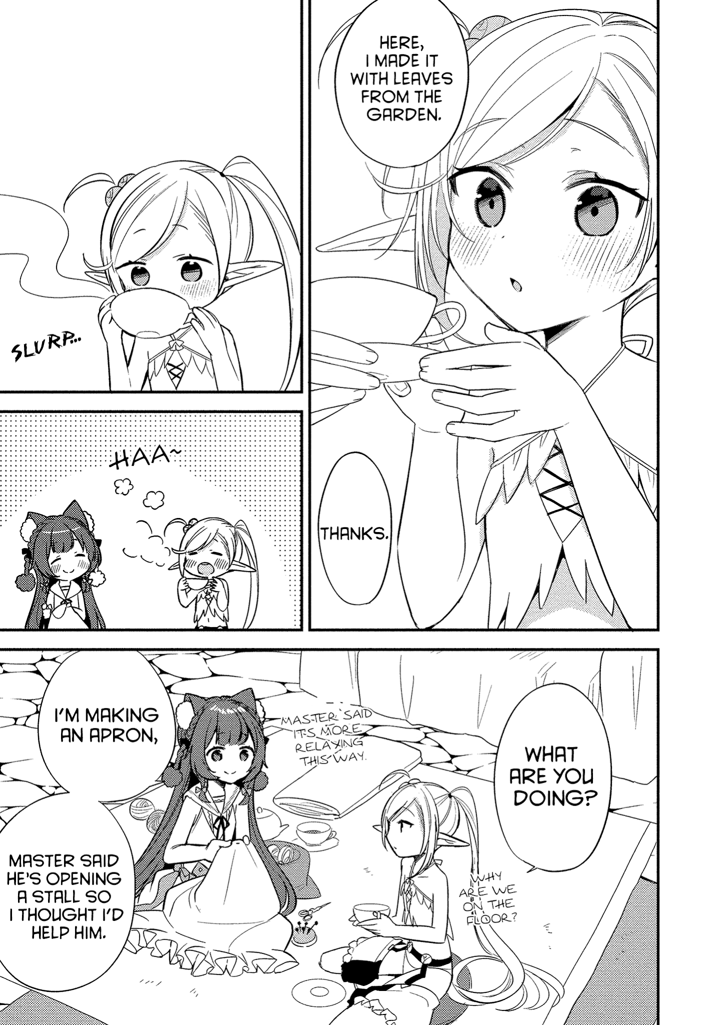 Isekai de Kojiin wo Hiraitakedo, nazeka Darehitori Sudatou to Shinai Ken Chapter 13.5 page 3 - Chapter 13.5: Extra Chapter: Sewing