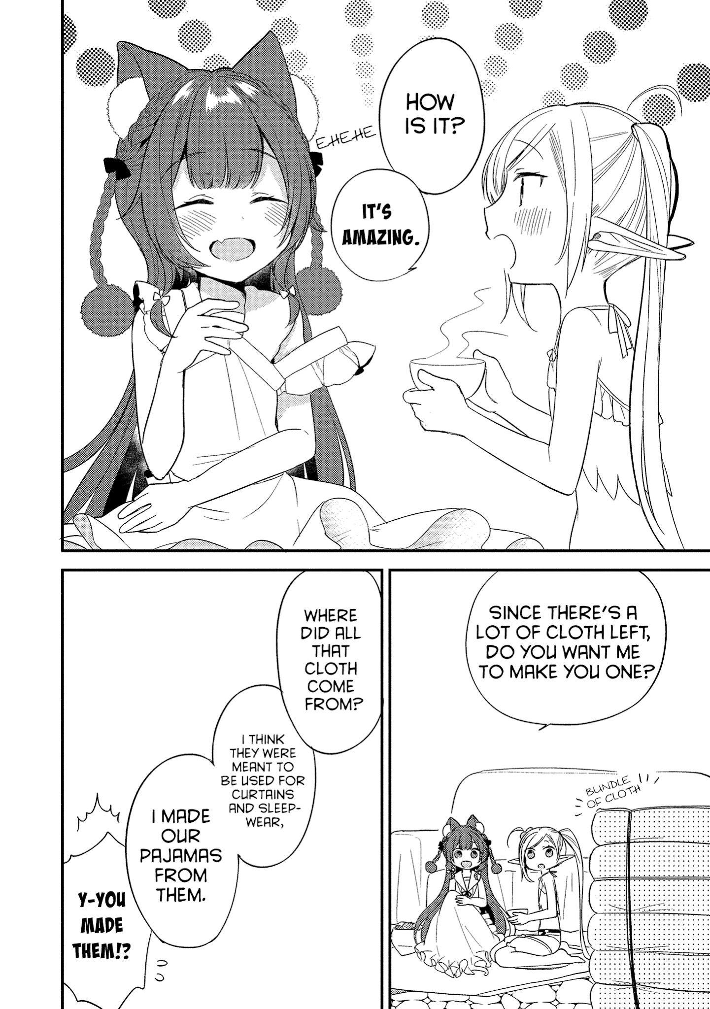 Isekai de Kojiin wo Hiraitakedo, nazeka Darehitori Sudatou to Shinai Ken Chapter 13.5 page 4 - Chapter 13.5: Extra Chapter: Sewing