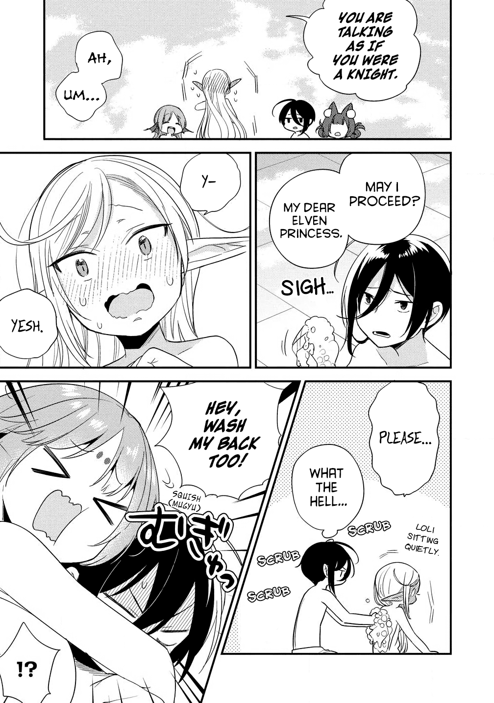 Isekai de Kojiin wo Hiraitakedo, nazeka Darehitori Sudatou to Shinai Ken Chapter 15 page 11 - Chapter 15: Washing each other's backs