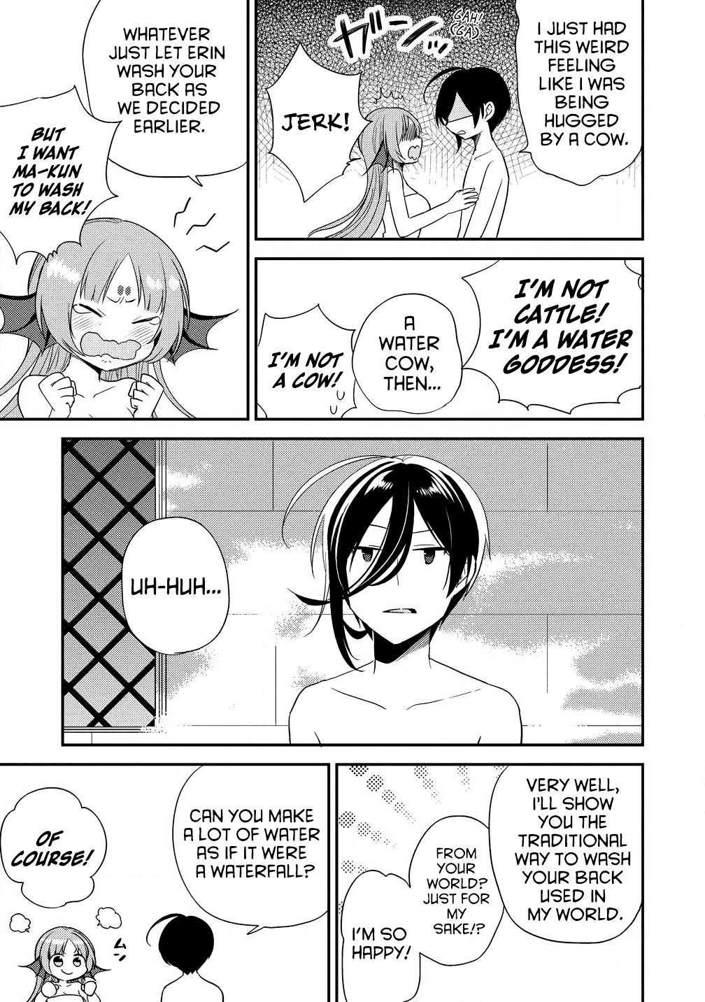 Isekai de Kojiin wo Hiraitakedo, nazeka Darehitori Sudatou to Shinai Ken Chapter 15 page 13 - Chapter 15: Washing each other's backs