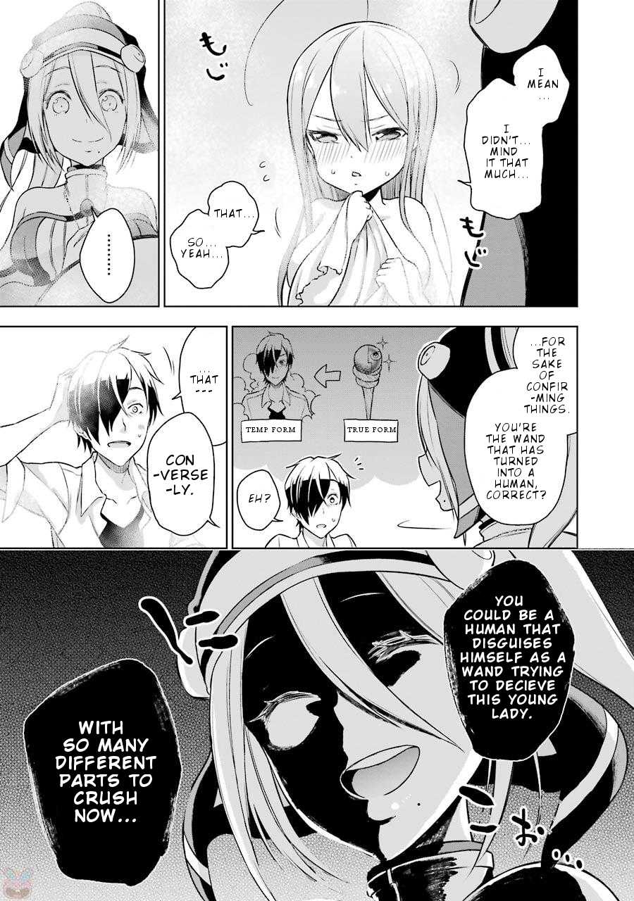Isekai de Saikyou no Tsue ni Tensei shita Ore ga Iyagaru Shoujo wo Muriyari Mahou Shoujo ni P suru! Chapter 5 page 14 - Chapter 5: HOW'D THIS HAPPEN?!