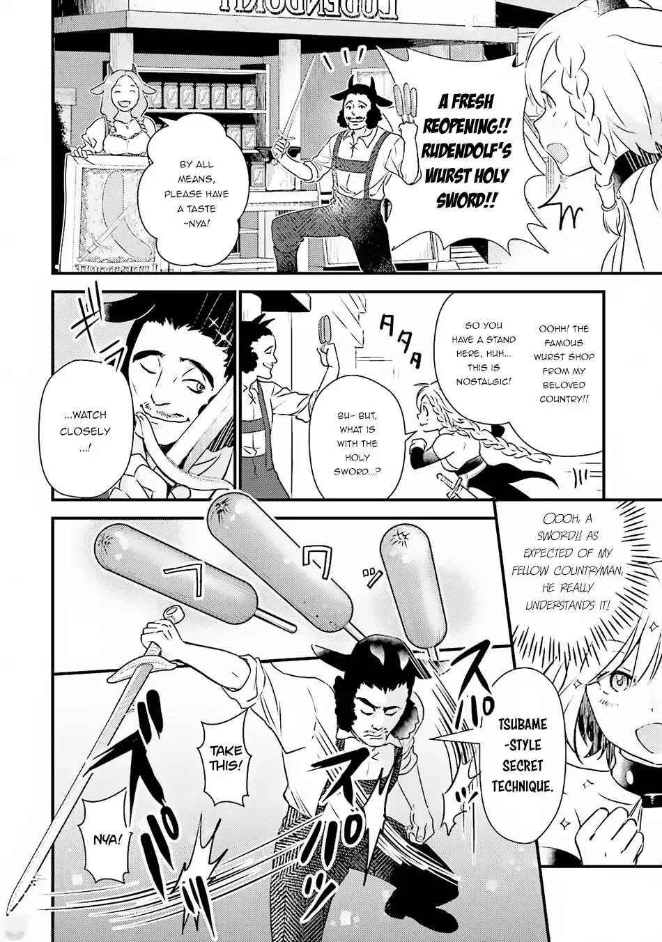 Isekai Ekisha no Kissaten Chapter 10 page 15 - Chapter 10: A Swordswoman Guided by the Sausage