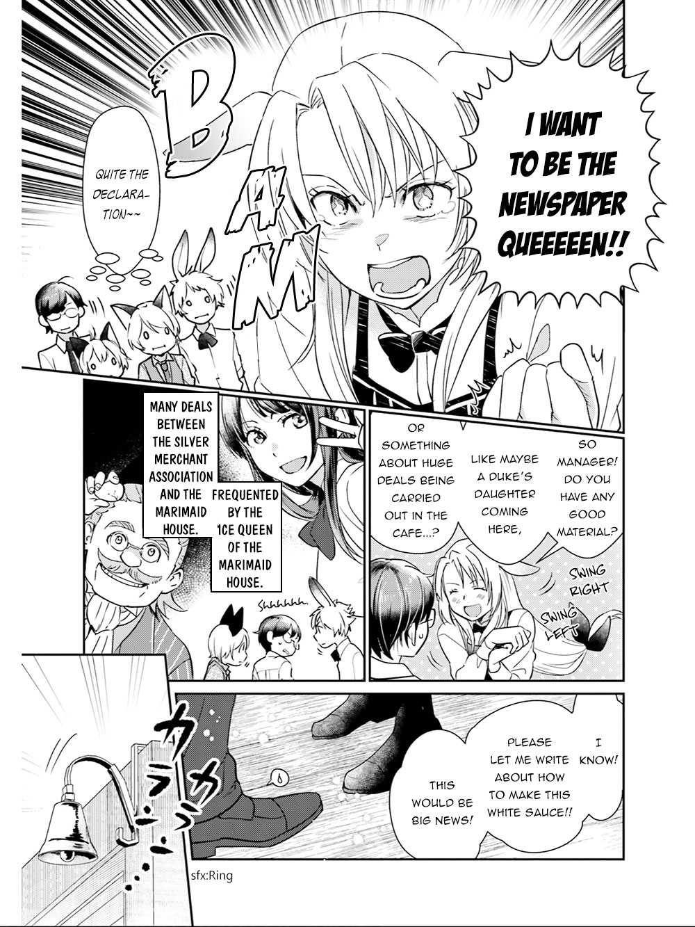 Isekai Ekisha no Kissaten Chapter 20 page 12 - Chapter 20: The Newspaper Journalist & The Donut Hole