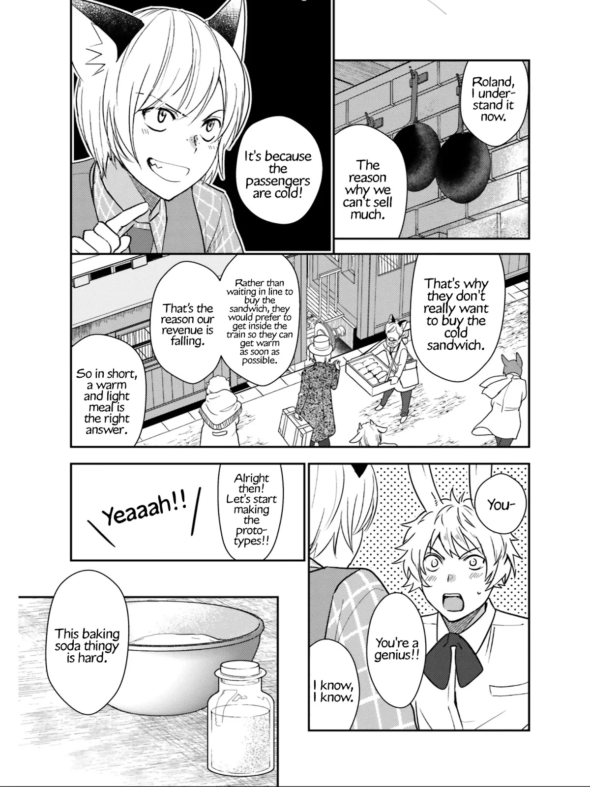 Isekai Ekisha no Kissaten Chapter 23 page 10 - Chapter 23: Steaming Friendship & Queso Curry Bun