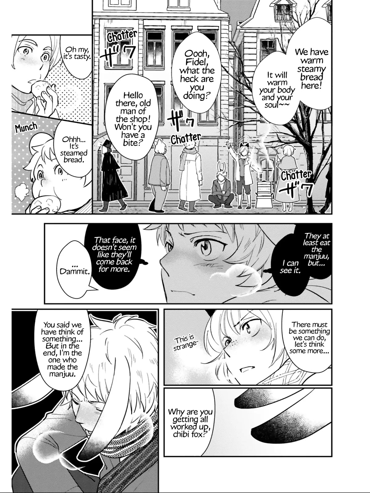 Isekai Ekisha no Kissaten Chapter 23 page 14 - Chapter 23: Steaming Friendship & Queso Curry Bun
