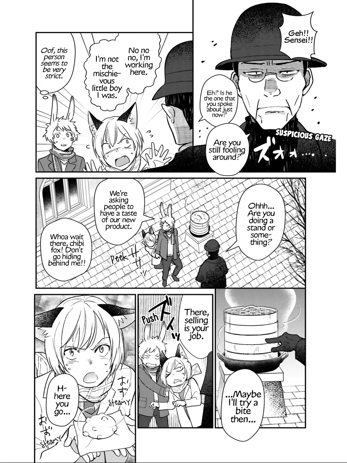 Isekai Ekisha no Kissaten Chapter 23 page 17 - Chapter 23: Steaming Friendship & Queso Curry Bun