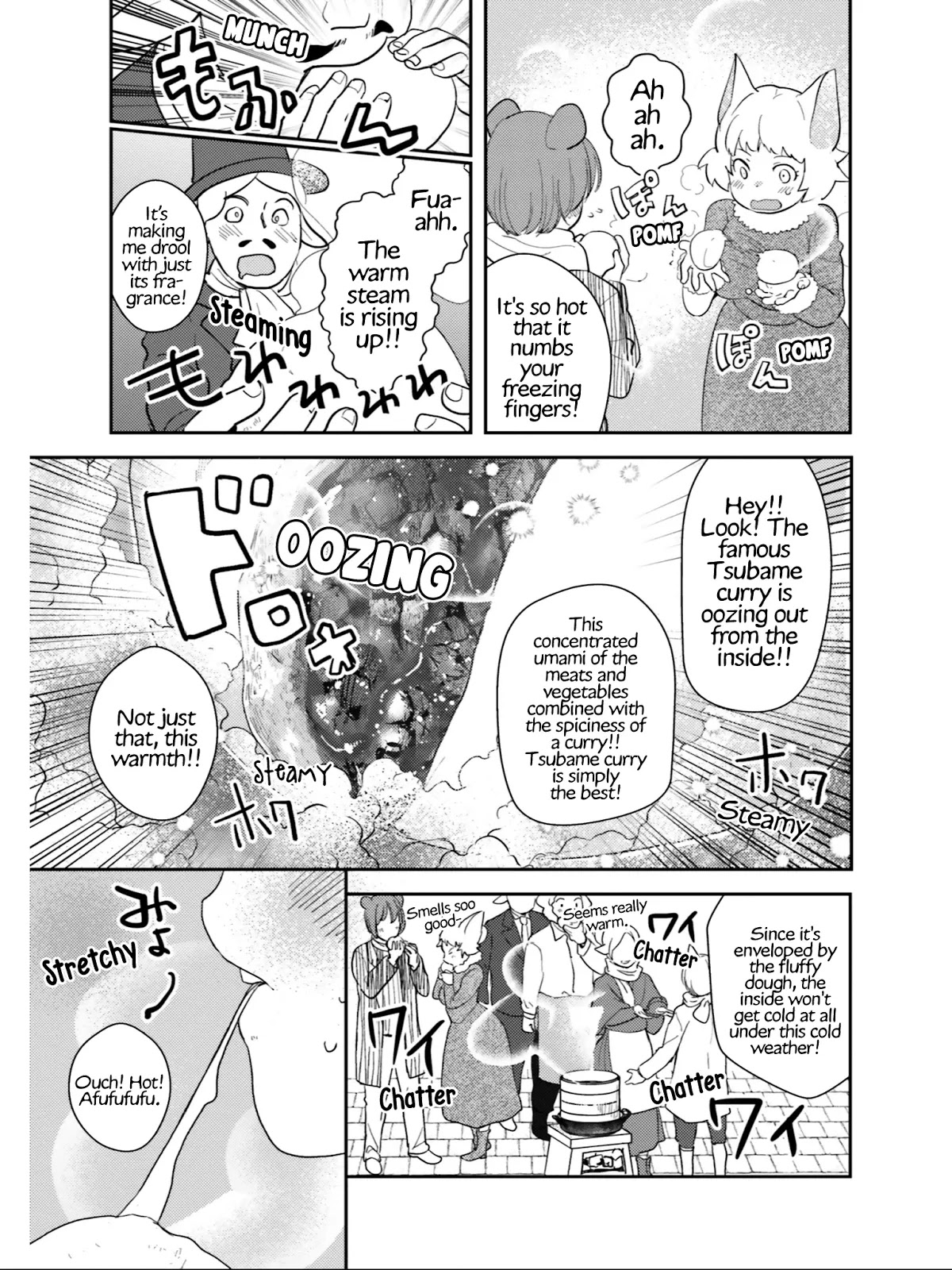 Isekai Ekisha no Kissaten Chapter 23 page 24 - Chapter 23: Steaming Friendship & Queso Curry Bun