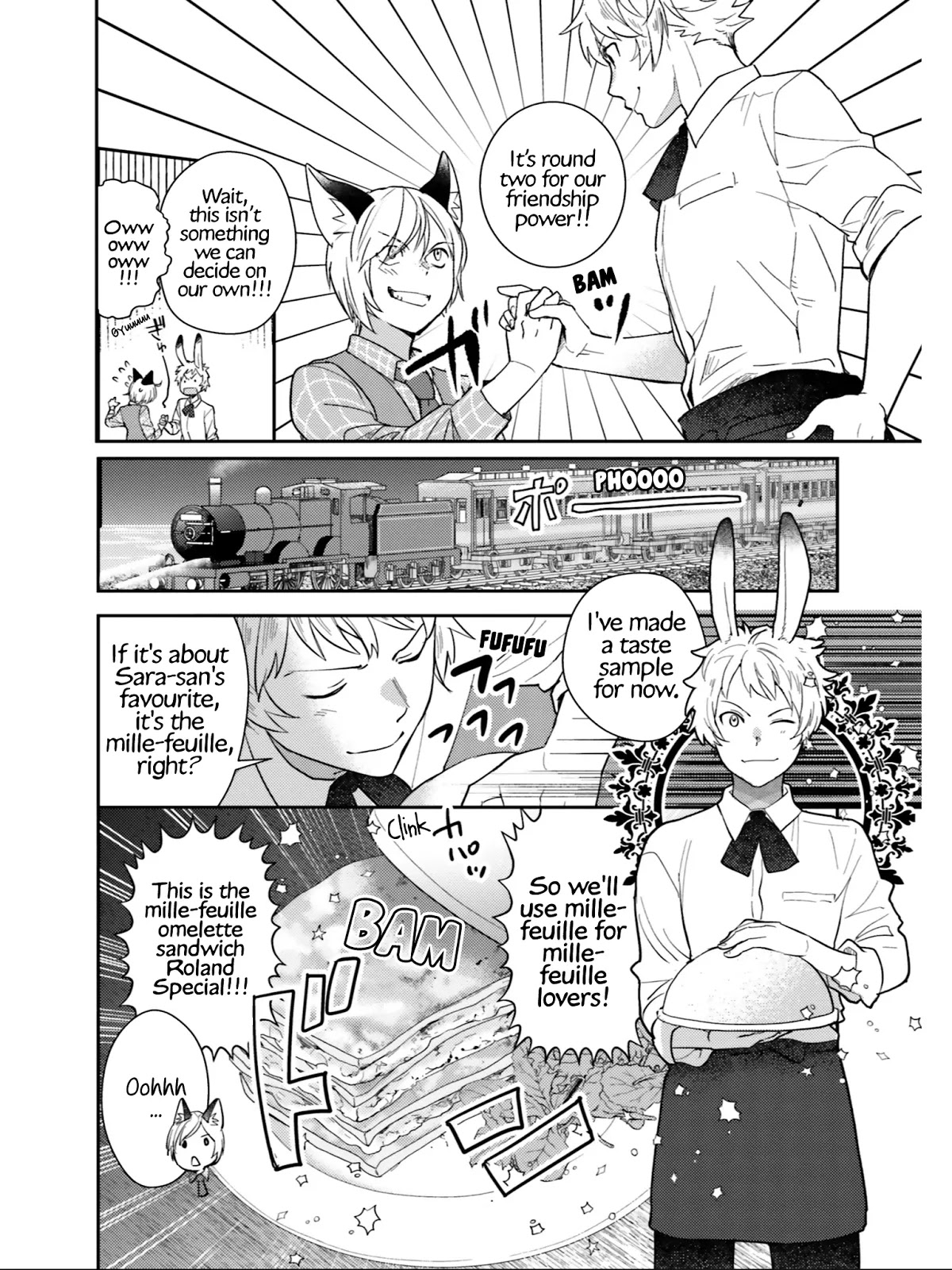 Isekai Ekisha no Kissaten Chapter 23 page 5 - Chapter 23: Steaming Friendship & Queso Curry Bun