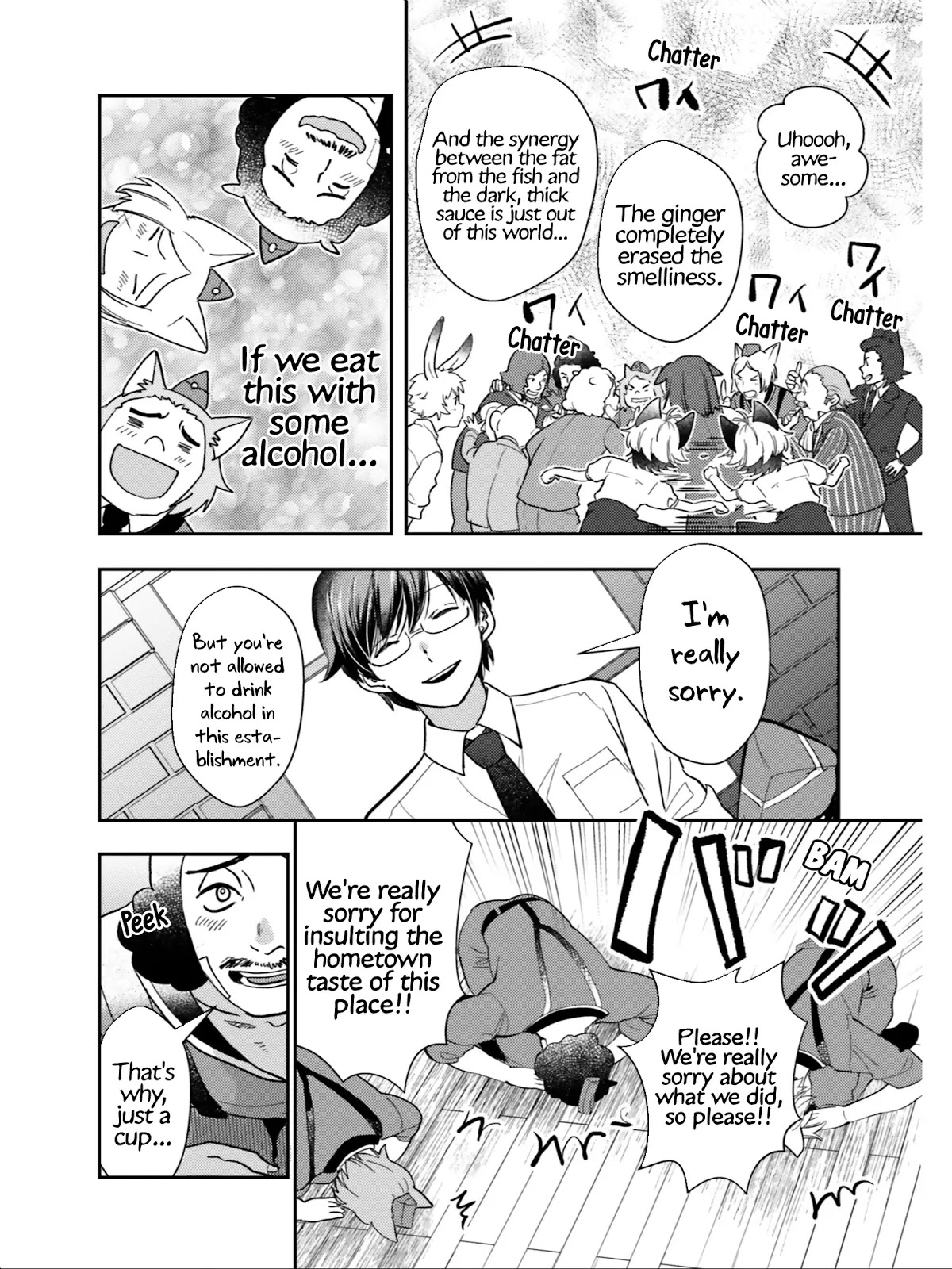Isekai Ekisha no Kissaten Chapter 25 page 19 - Chapter 25: Rowdy People & Minced Food