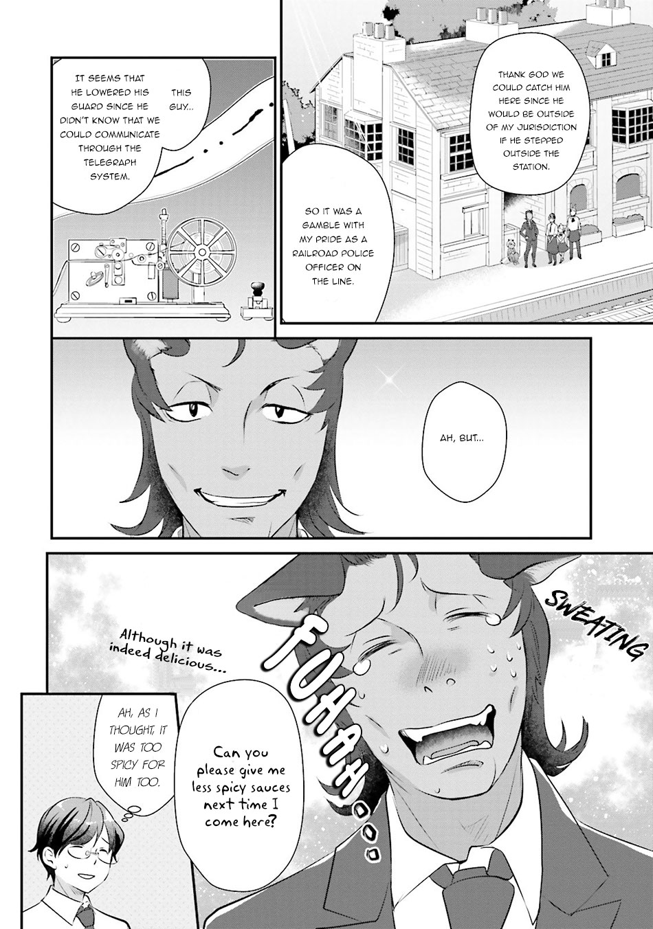 Isekai Ekisha no Kissaten Chapter 5 page 27 - Chapter 5: Hamburger Set fo the Gem Scammer
