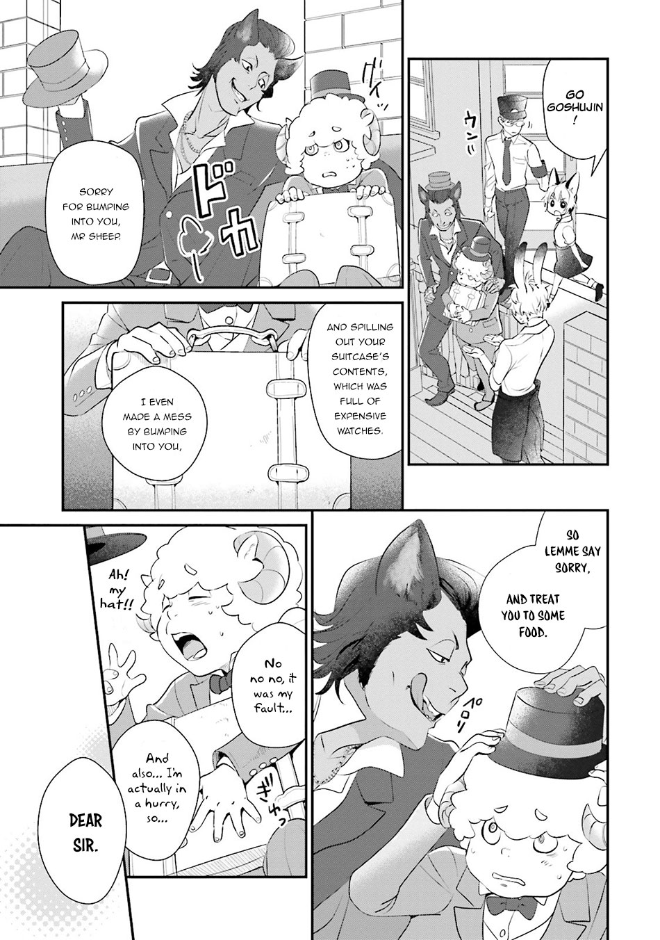 Isekai Ekisha no Kissaten Chapter 5 page 8 - Chapter 5: Hamburger Set fo the Gem Scammer