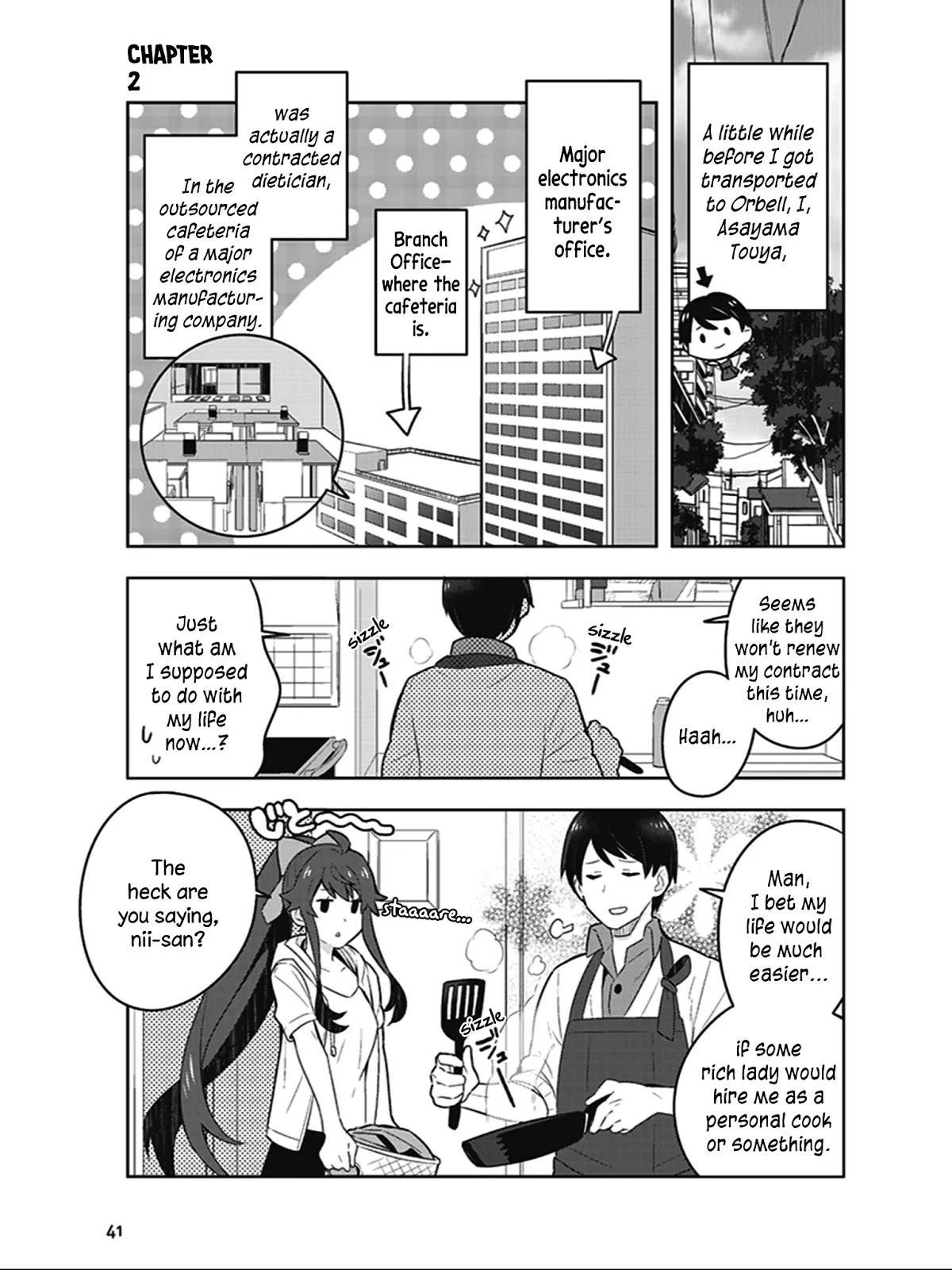 Isekai Healthy Kitchen Chapter 2 page 2 - Chapter 2: Draco the God and the Asayama Siblings