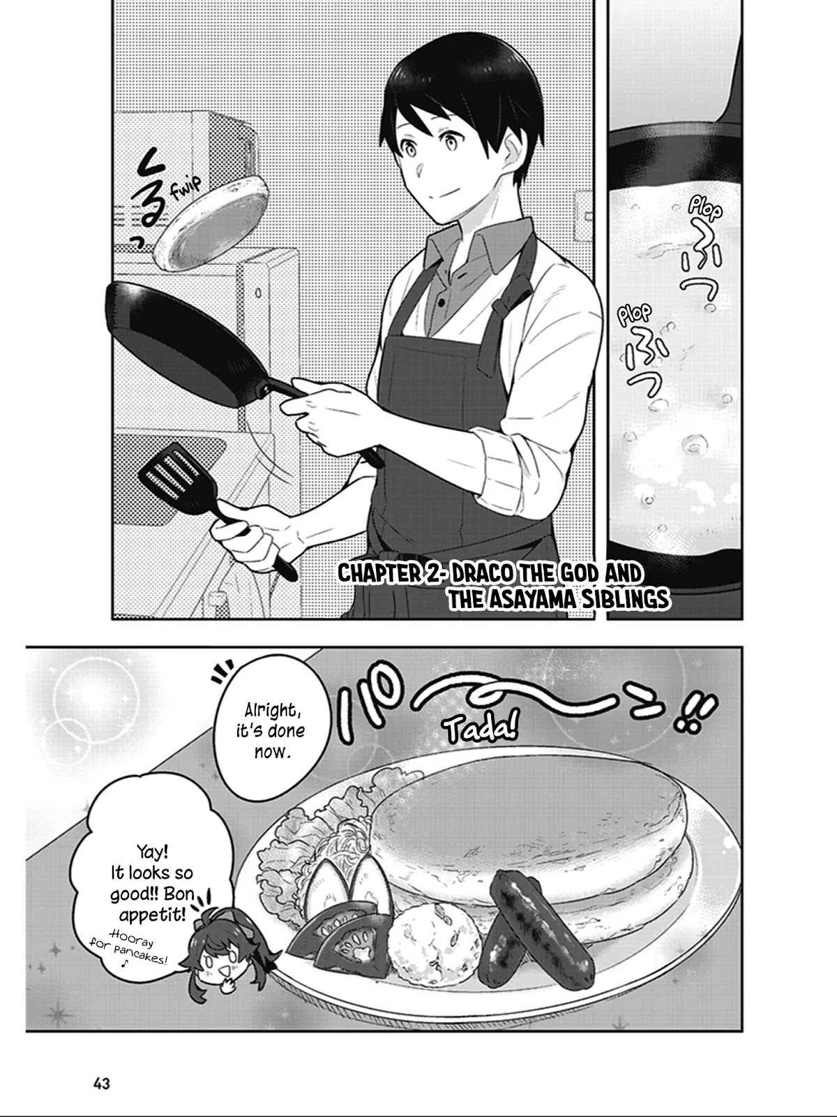 Isekai Healthy Kitchen Chapter 2 page 4 - Chapter 2: Draco the God and the Asayama Siblings