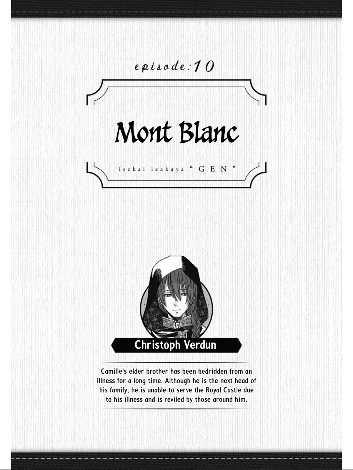 Isekai Izakaya "Gen" Chapter 10 page 2 - Chapter 10: Mont Blanc