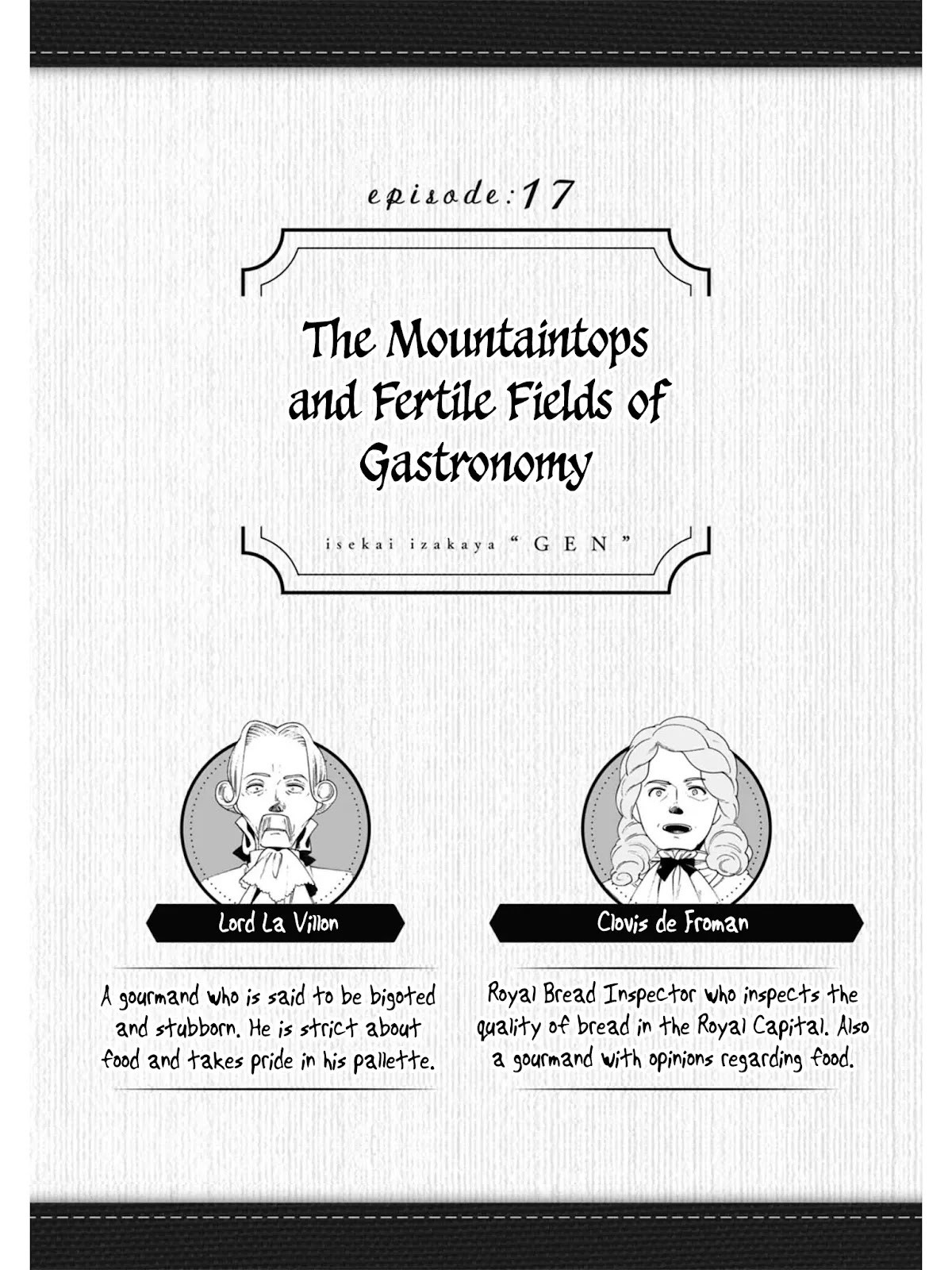 Isekai Izakaya "Gen" Chapter 17 page 2 - Chapter 17: The Mountaintops and Fertile Fields of Gastronomy