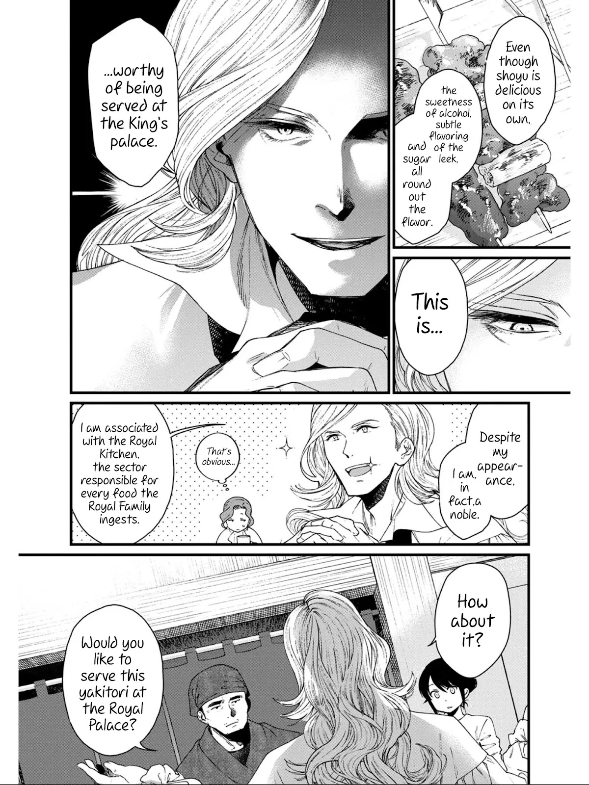 Isekai Izakaya "Gen" Chapter 19 page 12 - Chapter 19: A Snobby Man and Yakitori Sauce