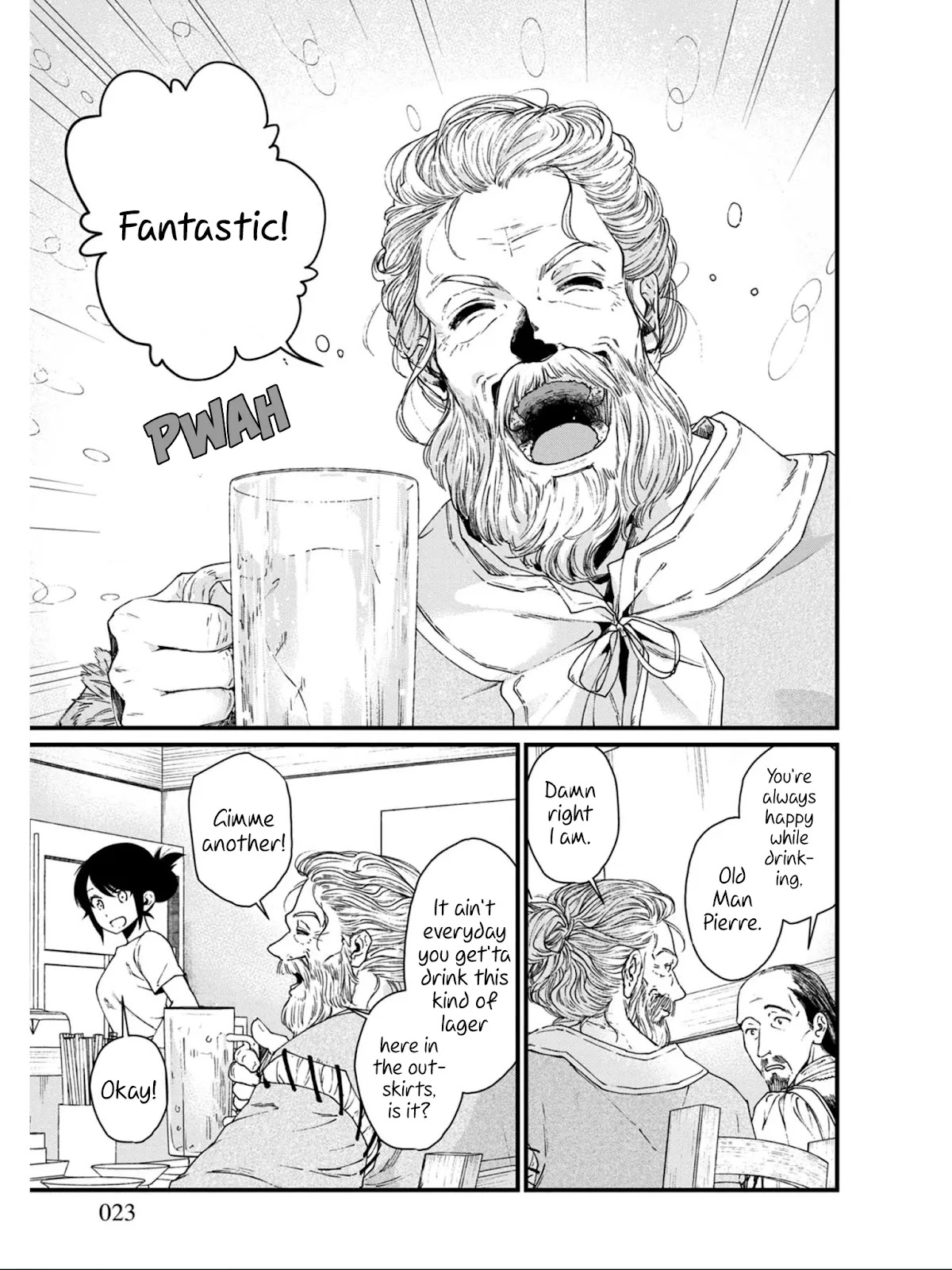 Isekai Izakaya "Gen" Chapter 20 page 3 - Chapter 20: Alcohol, Bar Snacks, Memories, Land, and...