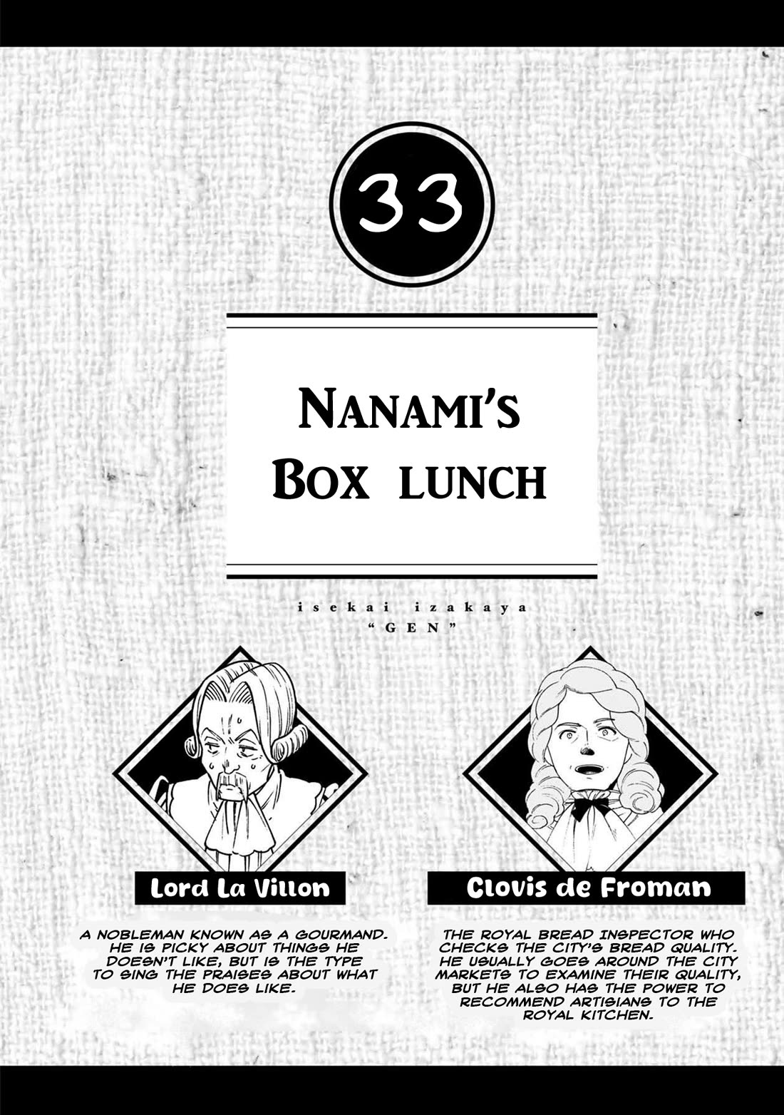 Isekai Izakaya "Gen" Chapter 33 page 1 - Chapter 33: Nanami's Box Lunch