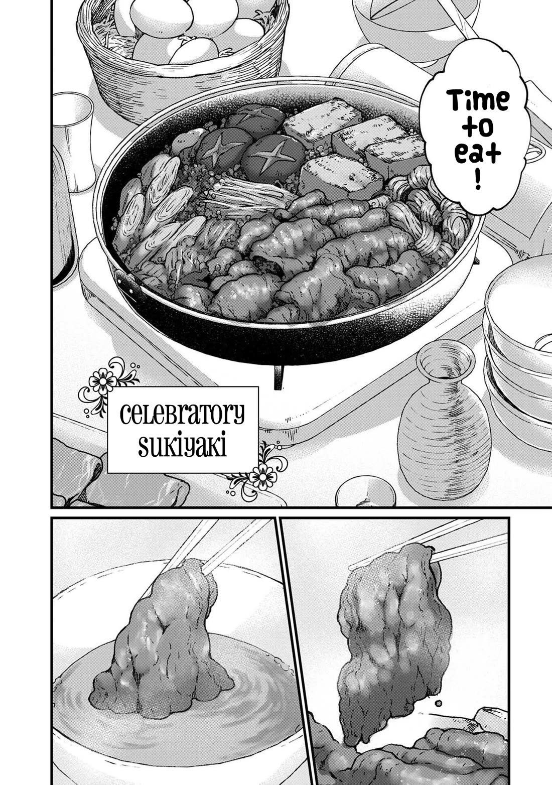 Isekai Izakaya "Gen" Chapter 36 page 9 - Chapter 36: Sukiyaki with Raw Egg & Rice