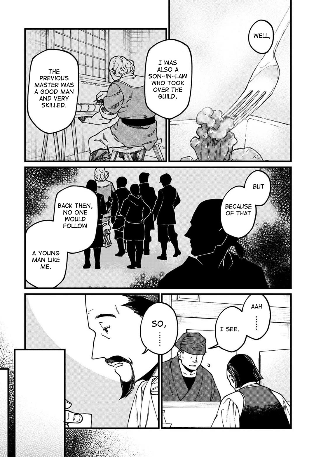 Isekai Izakaya "Gen" Chapter 40 page 6 - Chapter 40: How to Spin Thread