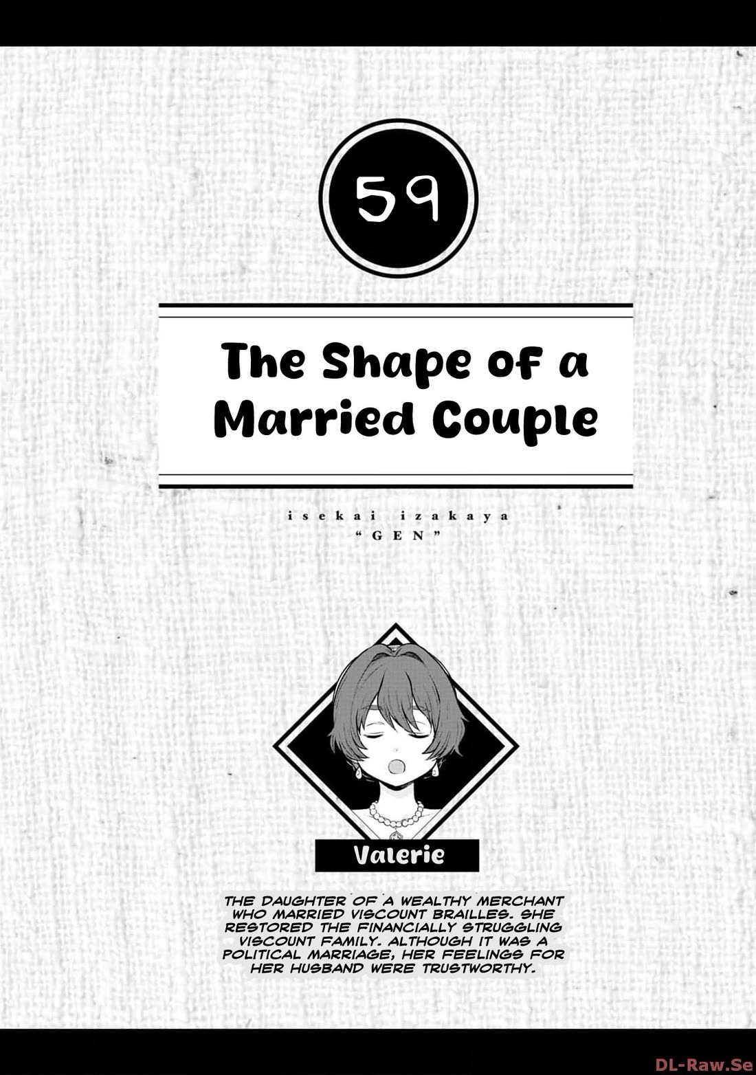 Isekai Izakaya "Gen" Chapter 59 page 1 - Chapter 59: The Shape of a Married Couple