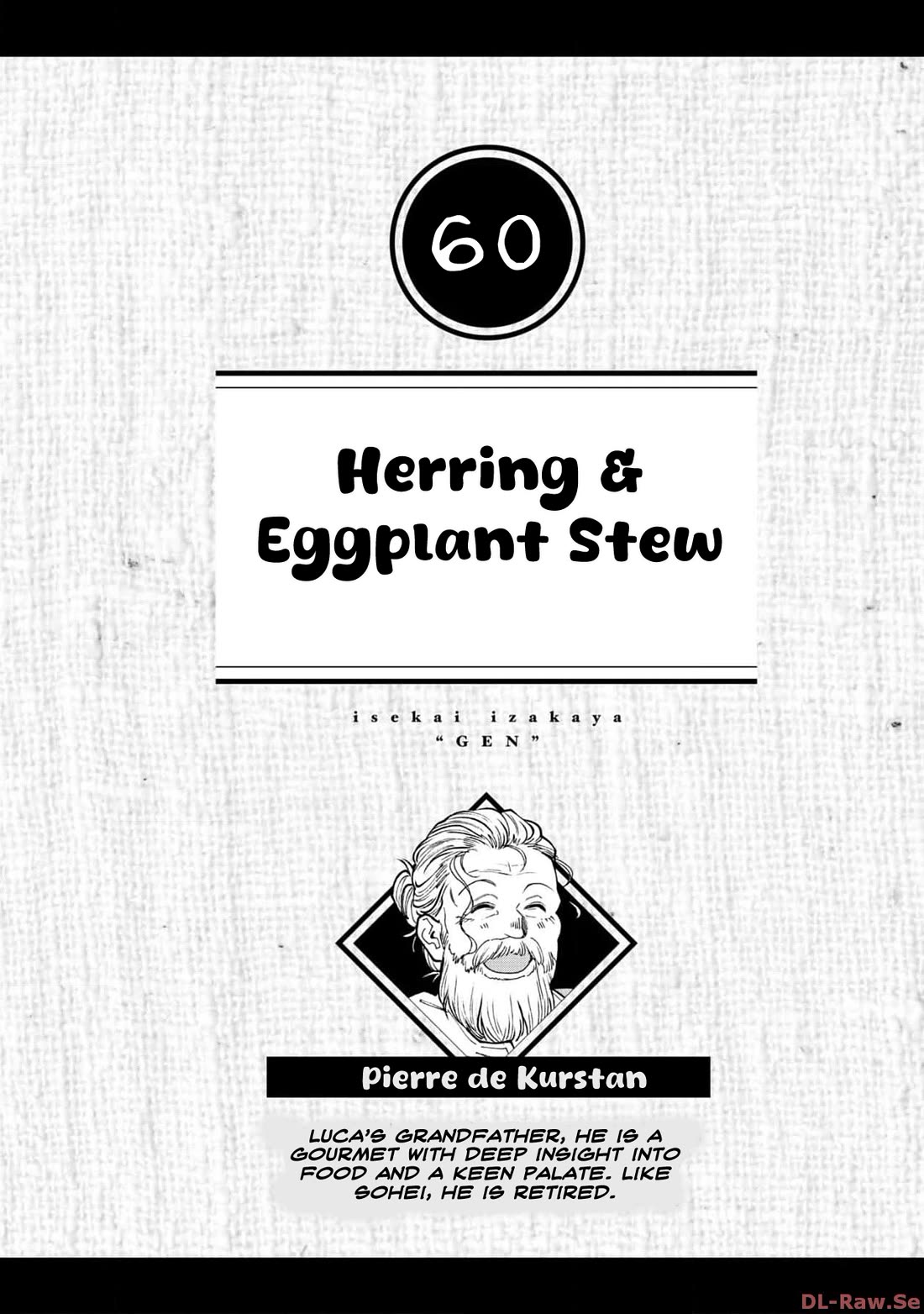 Isekai Izakaya "Gen" Chapter 60 page 1 - Chapter 60: Herring & Eggplant Stew
