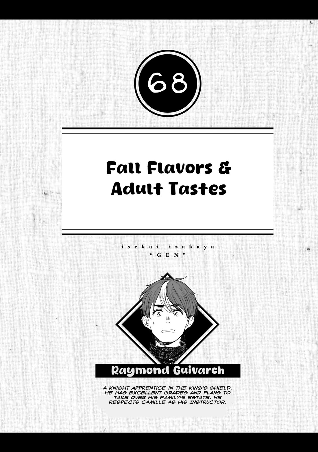 Isekai Izakaya "Gen" Chapter 68 page 1 - Chapter 68: Fall Flavors & Adult Tastes