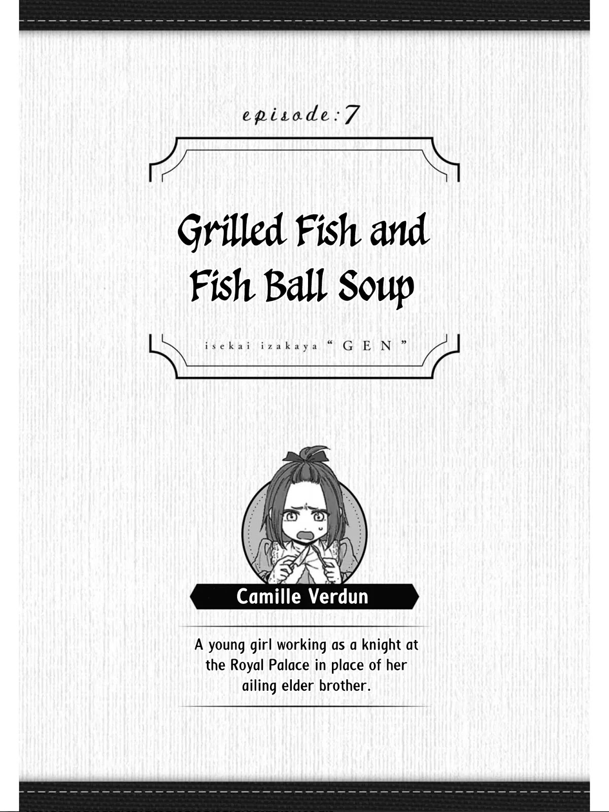 Isekai Izakaya "Gen" Chapter 7 page 7 - Chapter 7: Grilled Fish and Fish Ball Soup