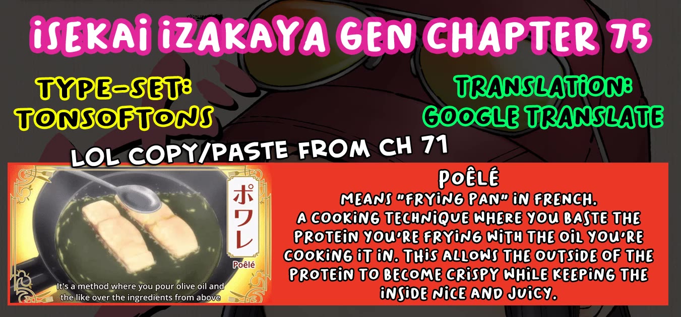 Isekai Izakaya "Gen" Chapter 75 page 22 - Chapter 75: I Want to Eat Poele