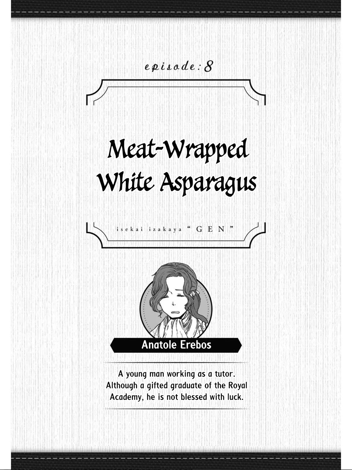 Isekai Izakaya "Gen" Chapter 8 page 2 - Chapter 8: Meat-Wrapped White Asparagus