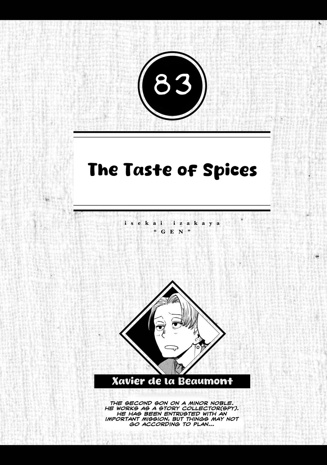 Isekai Izakaya "Gen" Chapter 83 page 1 - Chapter 83: The Taste of Spices
