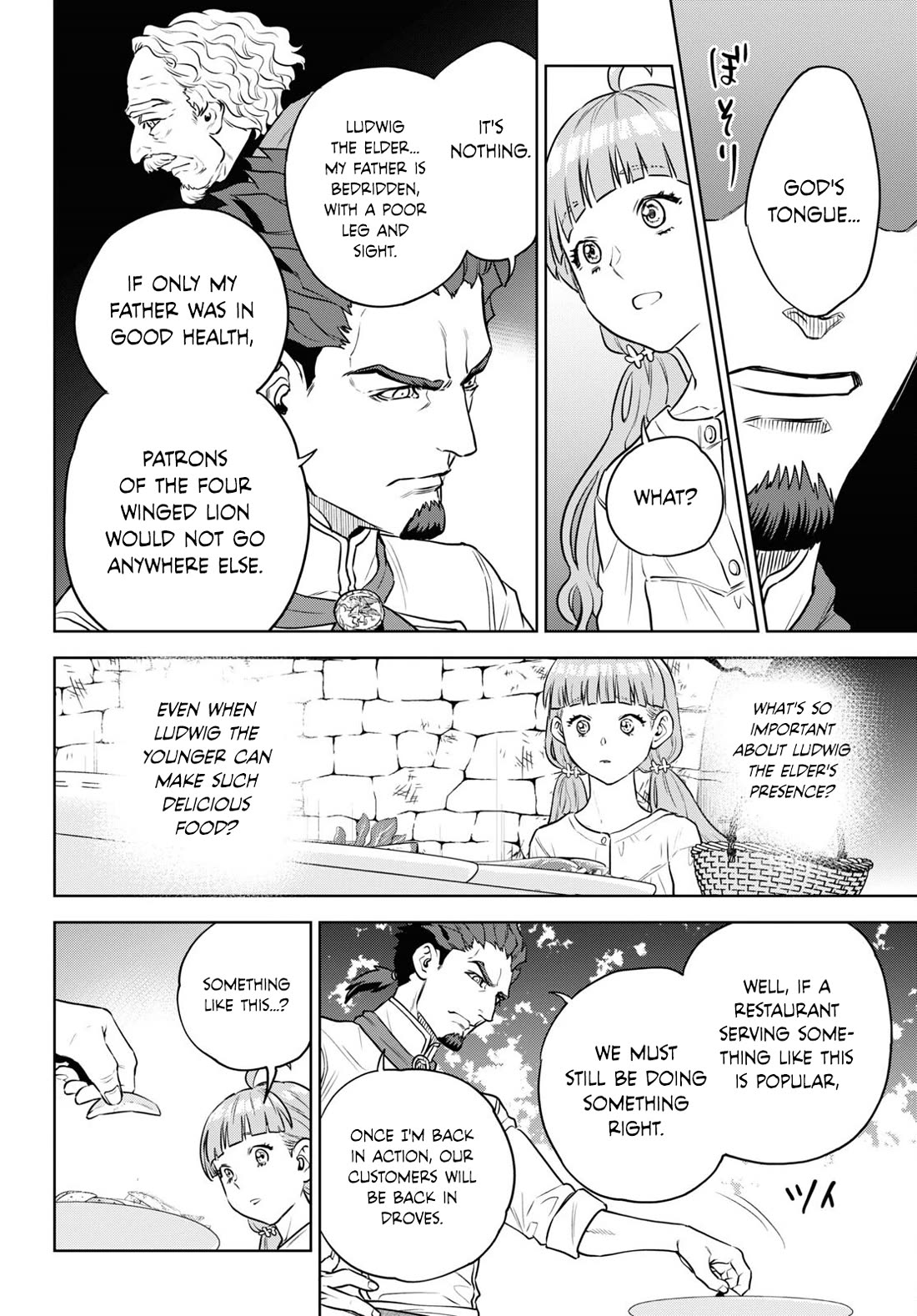 Isekai Izakaya "Nobu" Chapter 100 page 22 - Chapter 100: Broken-Winged Lion ①