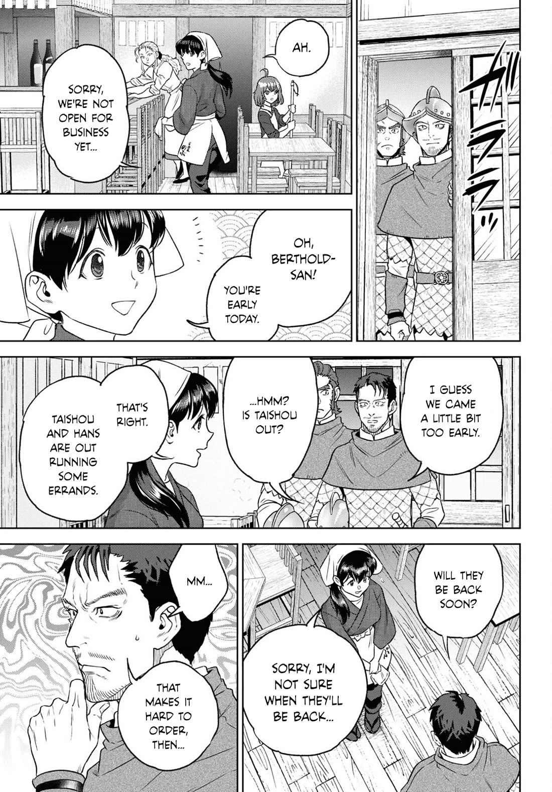 Isekai Izakaya "Nobu" Chapter 112 page 11 - Chapter 112: Fried Rice for a New Guard