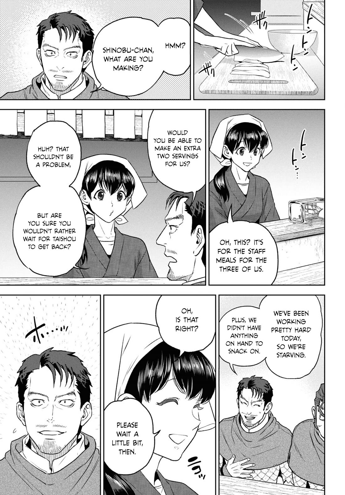 Isekai Izakaya "Nobu" Chapter 112 page 13 - Chapter 112: Fried Rice for a New Guard