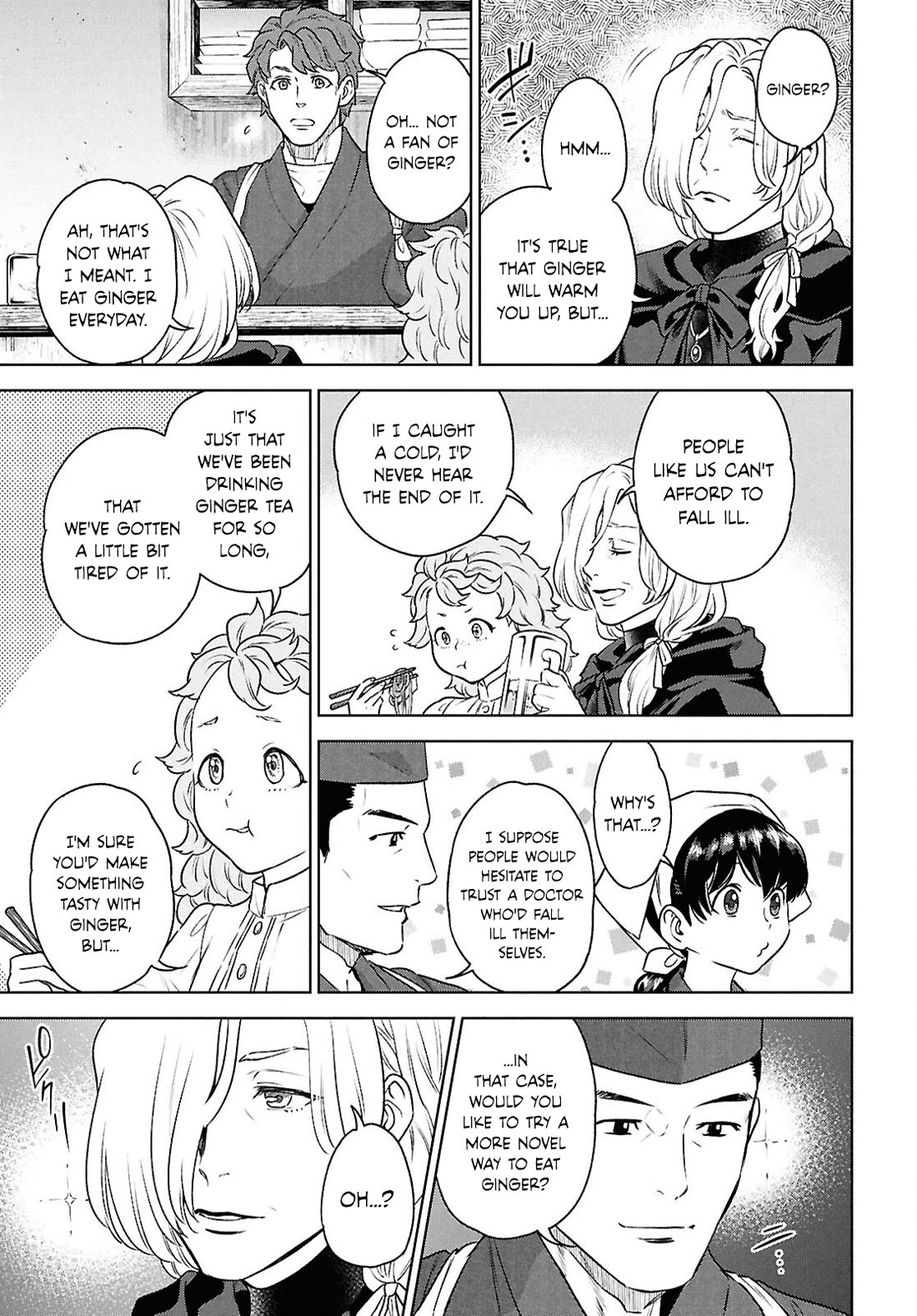 Isekai Izakaya "Nobu" Chapter 121 page 9 - Chapter 121: Doctor and Ginger