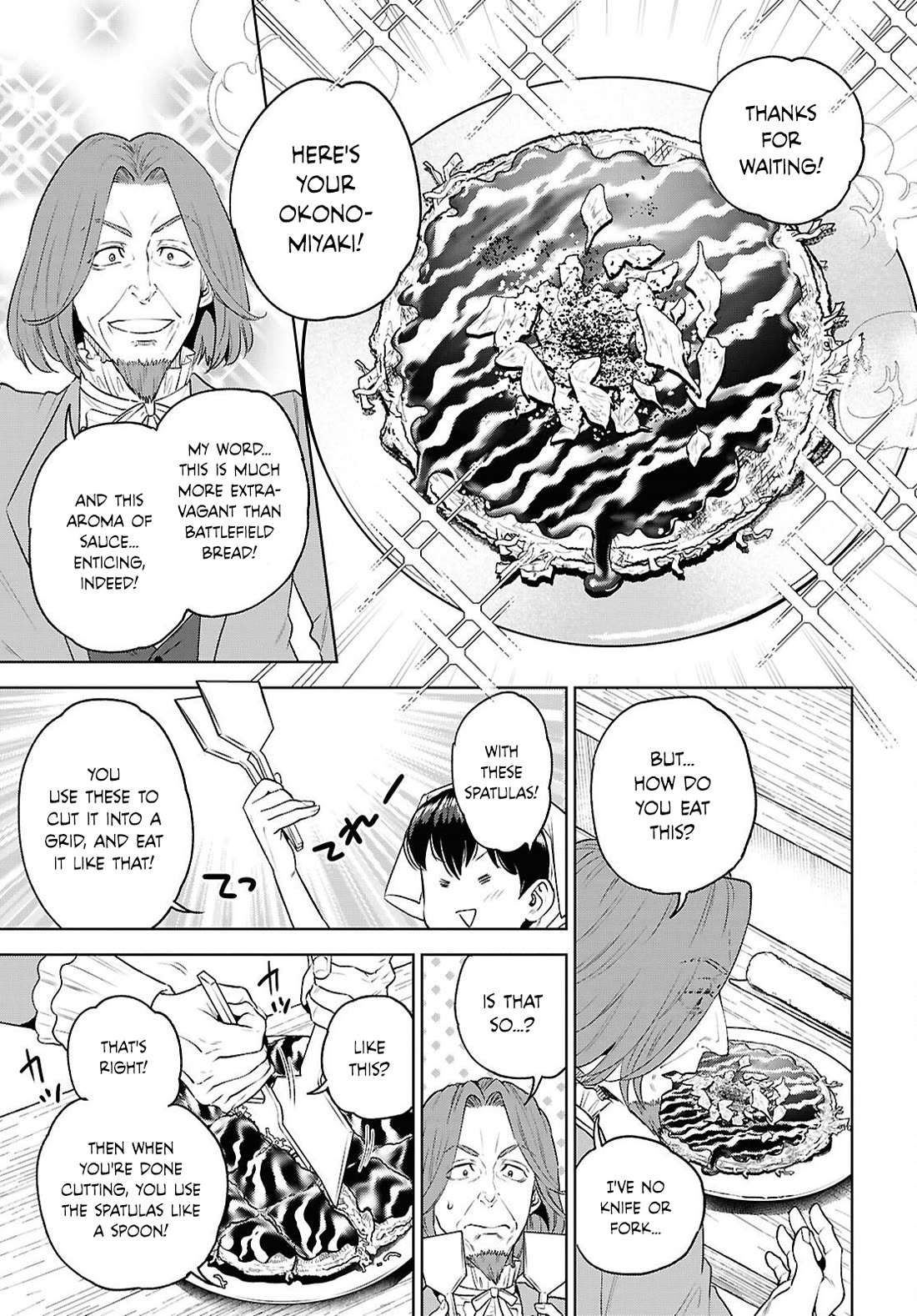 Isekai Izakaya "Nobu" Chapter 136 page 15 - Chapter 136: Snow and Okonomiyaki