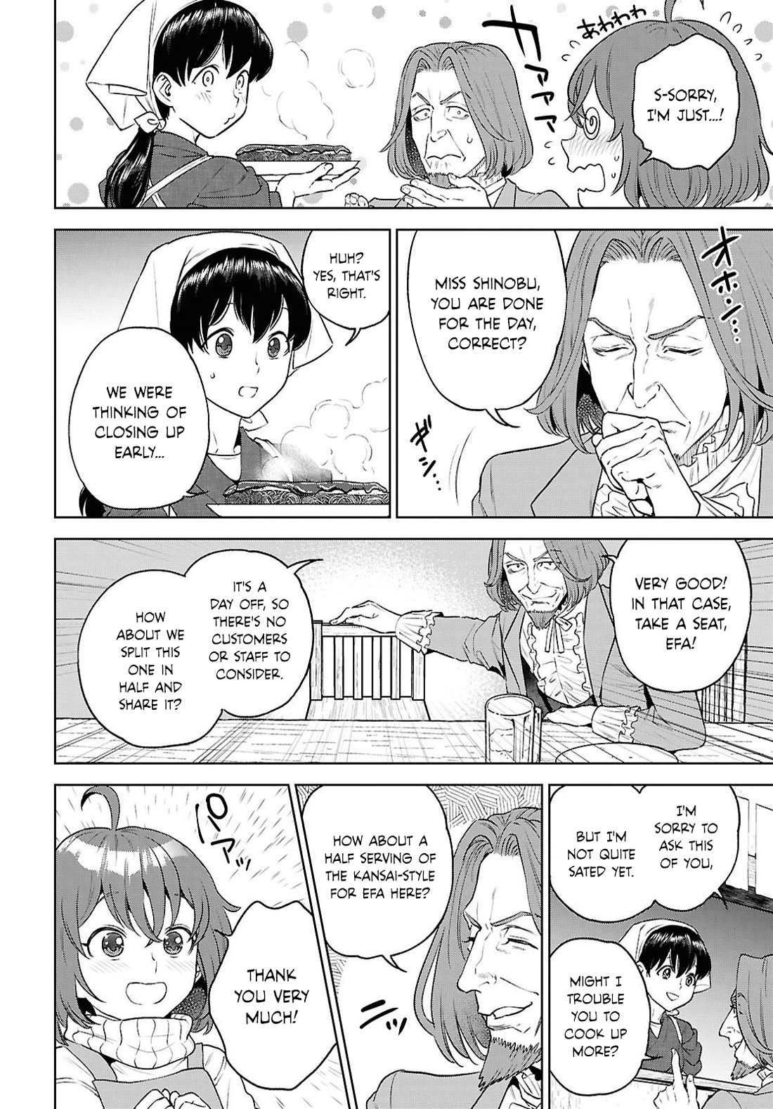 Isekai Izakaya "Nobu" Chapter 136 page 22 - Chapter 136: Snow and Okonomiyaki