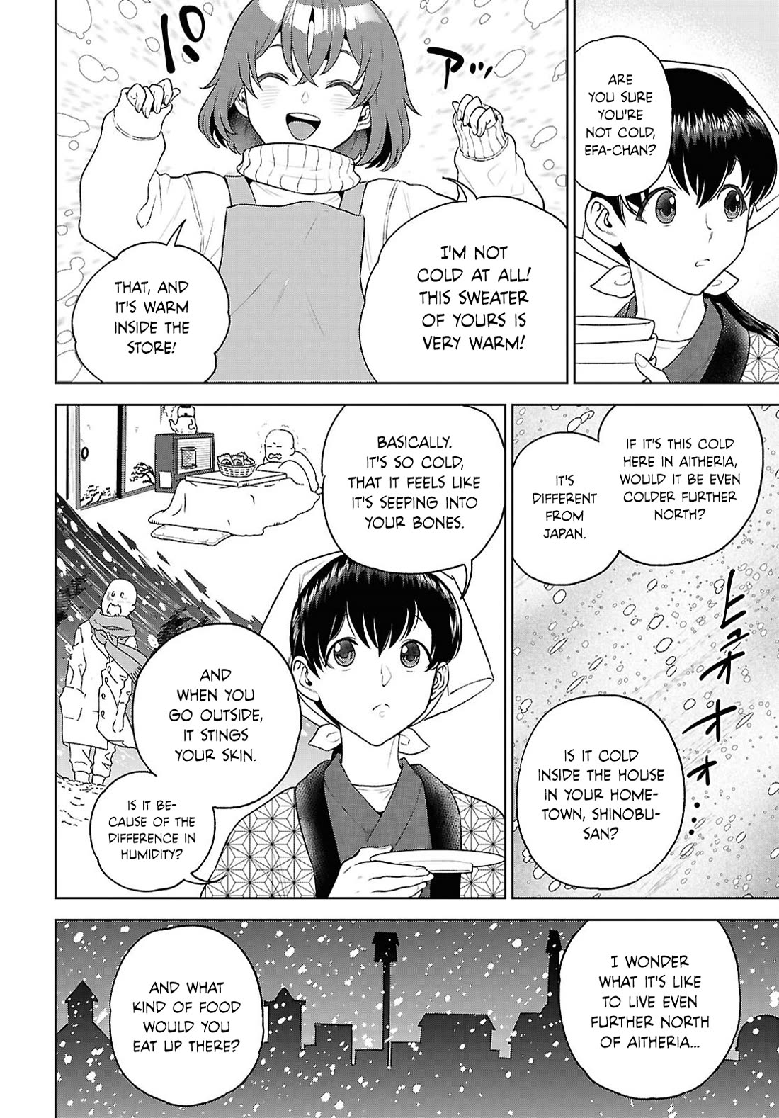 Isekai Izakaya "Nobu" Chapter 136 page 4 - Chapter 136: Snow and Okonomiyaki