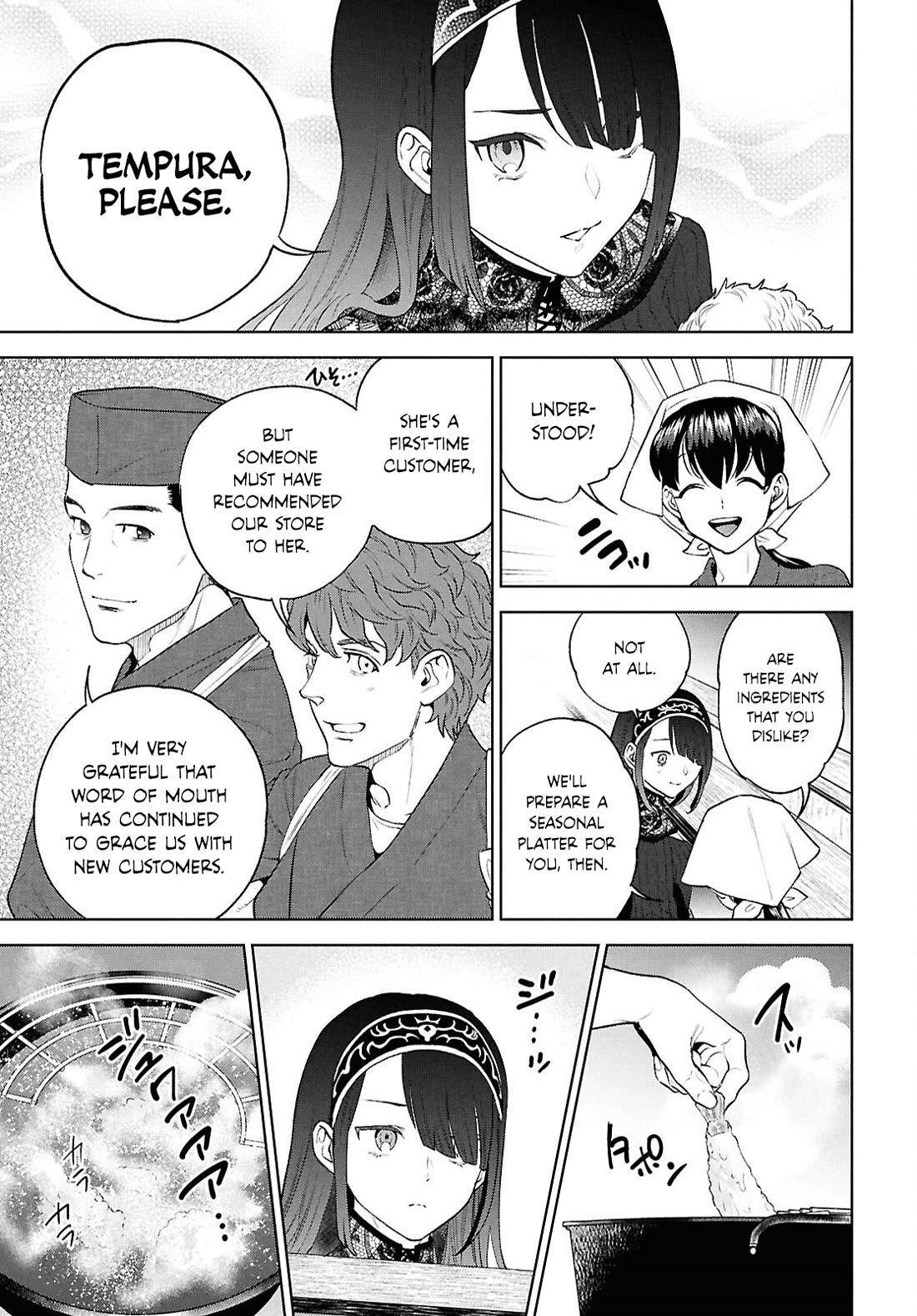Isekai Izakaya "Nobu" Chapter 137 page 21 - Chapter 137: Tempura and a Beauty's Tears
