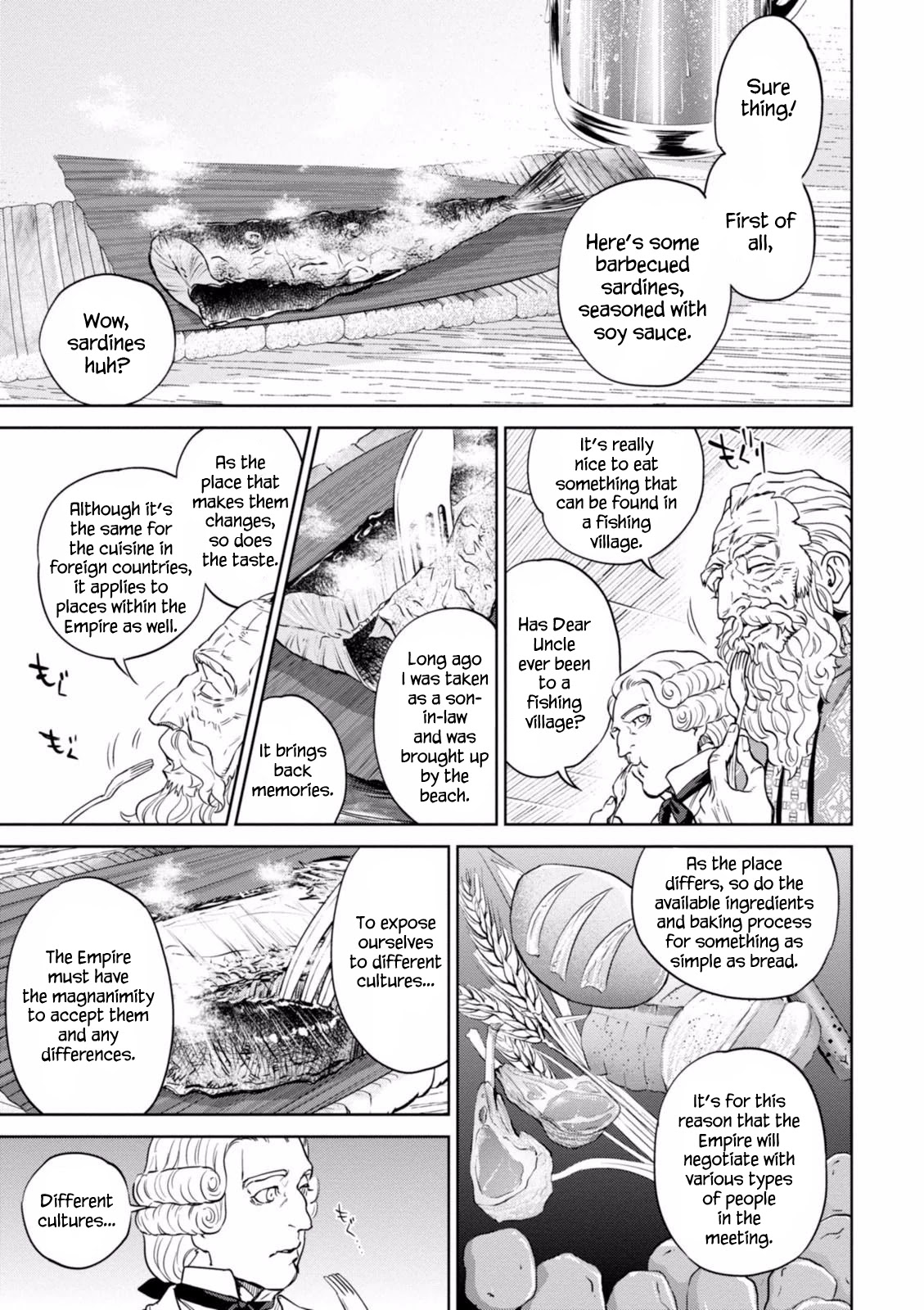 Isekai Izakaya "Nobu" Chapter 19 page 12 - Chapter 19: The Old Man and the Fish