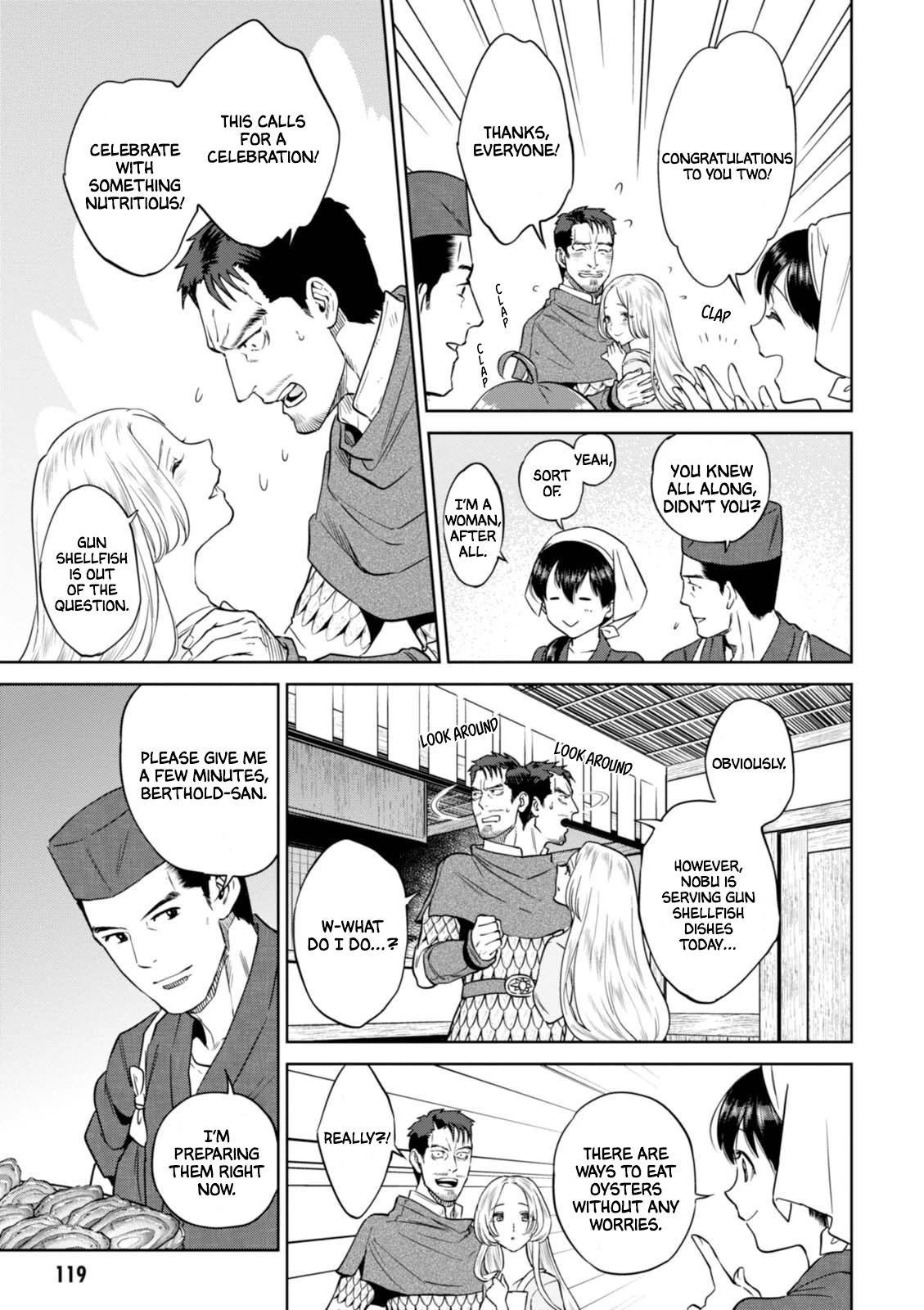 Isekai Izakaya "Nobu" Chapter 32 page 14 - Chapter 32: Raw Oyster Ban