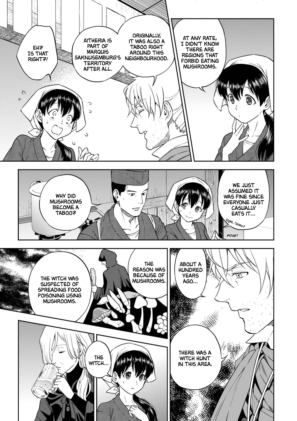 Isekai Izakaya "Nobu" Chapter 35 page 12 - Chapter 35: Mushroom Ajillo