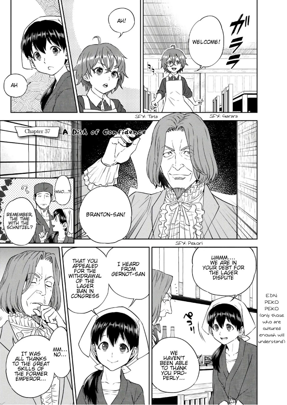 Isekai Izakaya "Nobu" Chapter 37 page 2 - Chapter 37: A Dish of Confidence