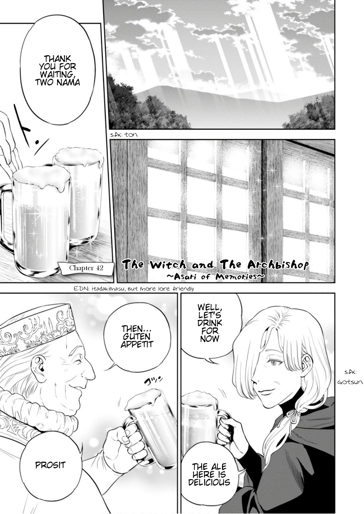 Isekai Izakaya "Nobu" Chapter 42 page 2 - Chapter 42: The Witch and the Archbishop -Asari of Memories-