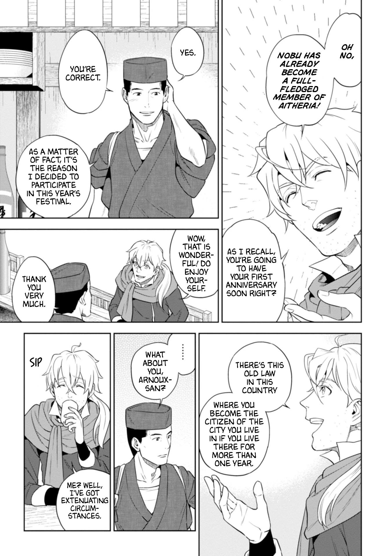 Isekai Izakaya "Nobu" Chapter 43 page 4 - Chapter 43: Meat and Potato Stew