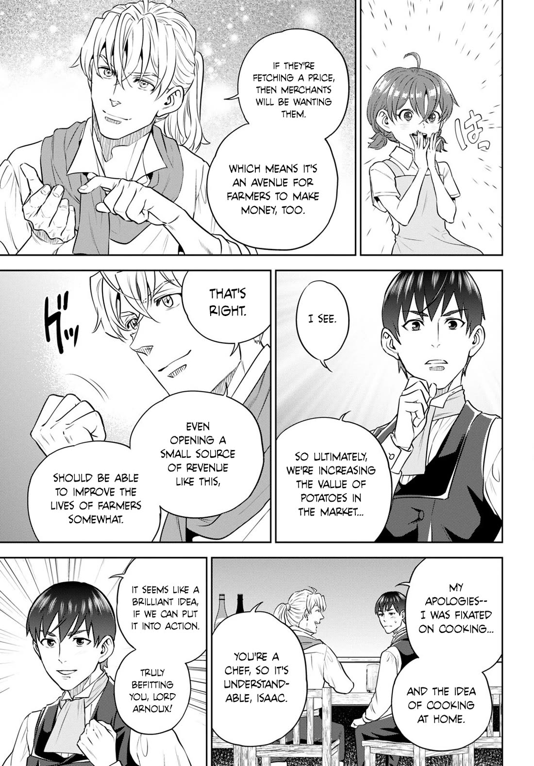 Isekai Izakaya "Nobu" Chapter 96 page 13 - Chapter 96: The Young Lord and his Potatoes