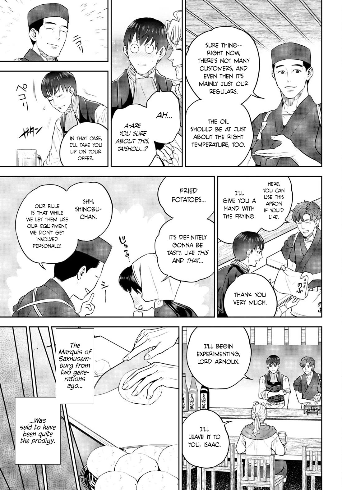 Isekai Izakaya "Nobu" Chapter 96 page 15 - Chapter 96: The Young Lord and his Potatoes